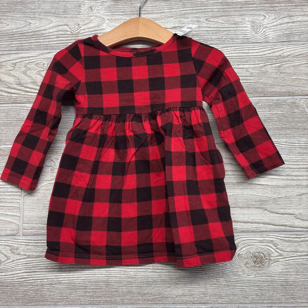 Buffalo Plaid LS Dress 18M