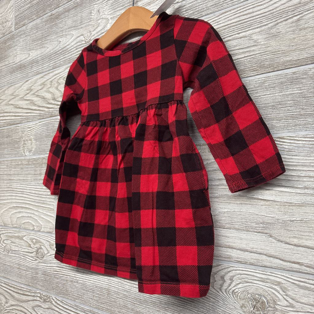 Buffalo Plaid LS Dress 18M