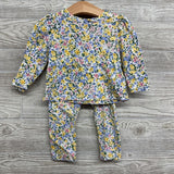 LS Shirt & Pants Flowers 18-24M