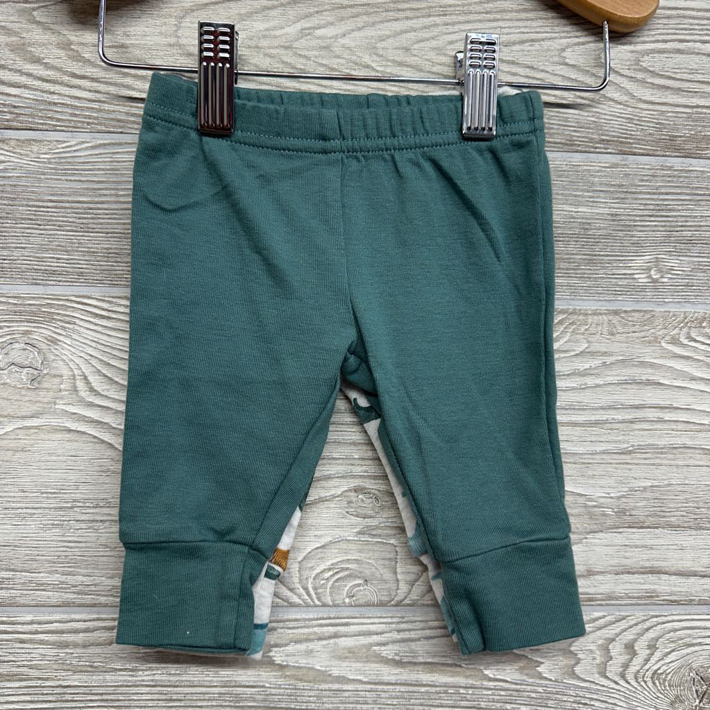 2 Pk Pants Dinosaur & Solid 0-3M