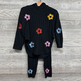 Ribbed Embroidered Flowers Shirt & Pants 4