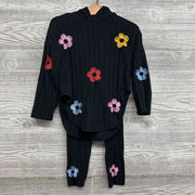 Ribbed Embroidered Flowers Shirt & Pants 4