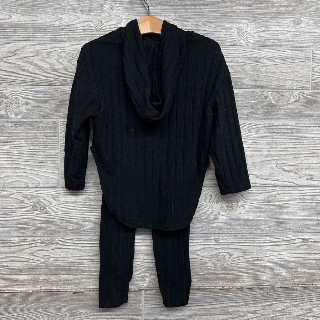 Ribbed Embroidered Flowers Shirt & Pants 4