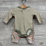 Crewneck Strong Brave, Striped Bodysuit & Pants 0-3M
