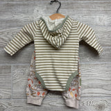 Crewneck Strong Brave, Striped Bodysuit & Pants 0-3M