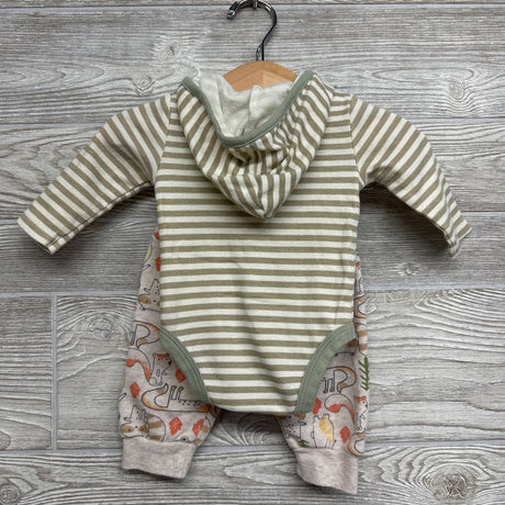 Crewneck Strong Brave, Striped Bodysuit & Pants 0-3M