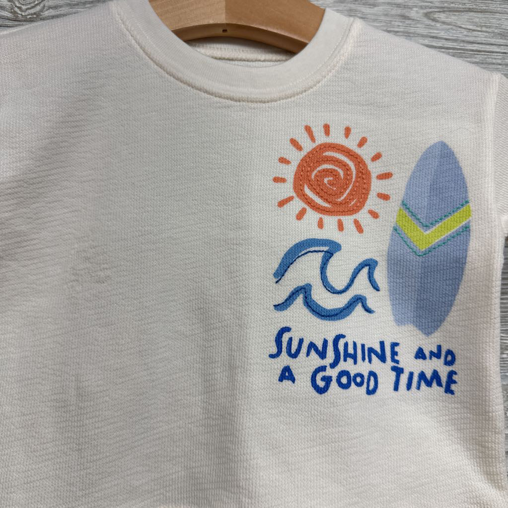 Shirt Sunshine & A Good Time & Shorts Striped 3M