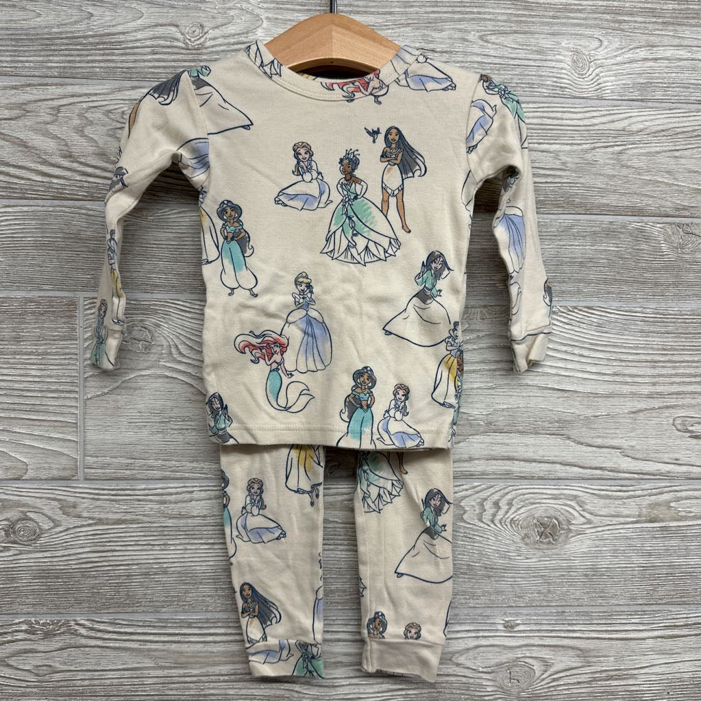 2 Pc Organic Pj Disney Princess 18-24M