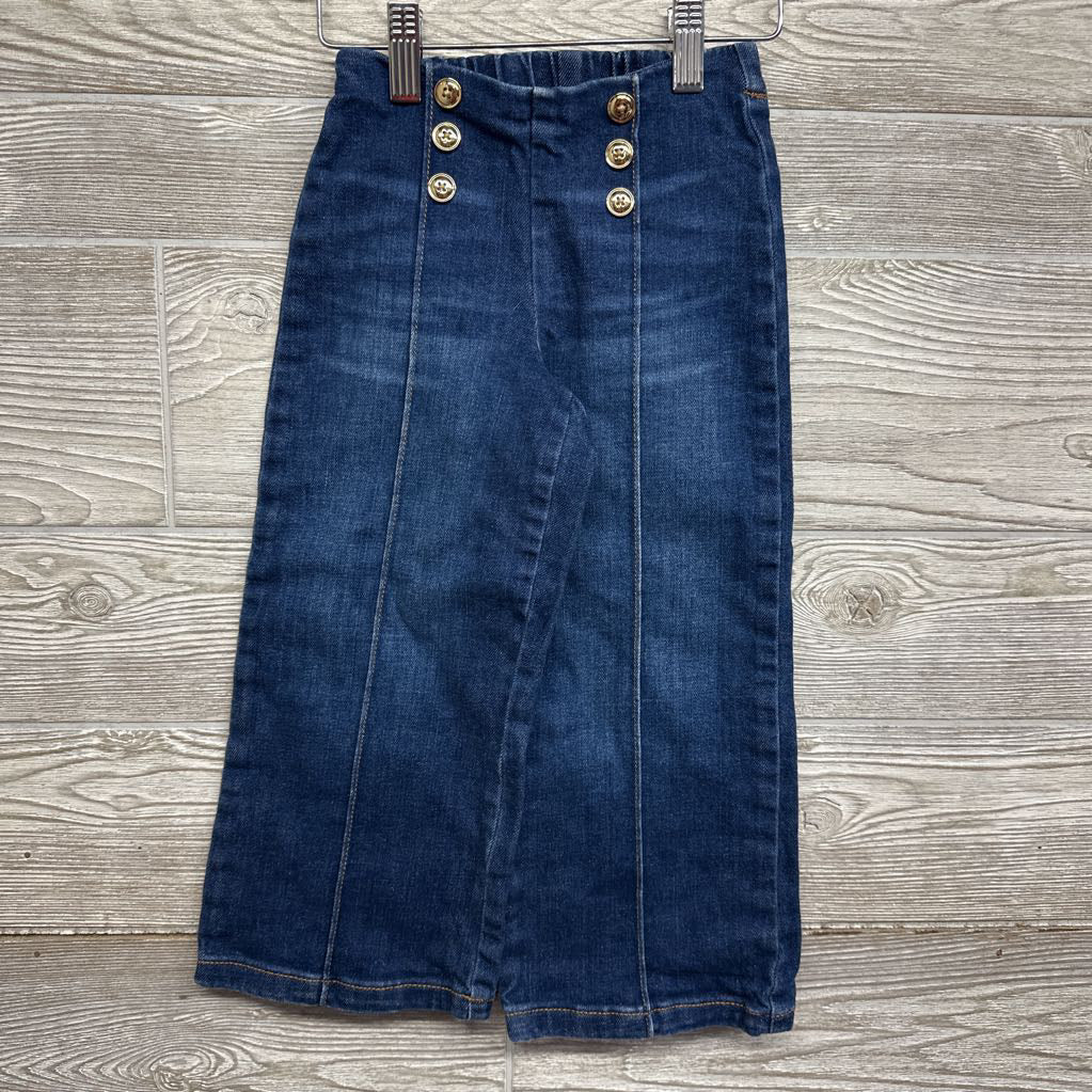 High Rise Pull On Jeans Buttons 4t