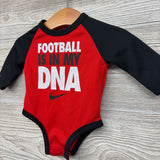 Waffle Knit LS Bodysuit Football Is In My DNA 3M