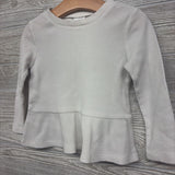 Waffle Knit Peplum Shirt 2t