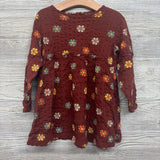 Textured LS Dress Flowers 4t
