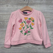 Crewneck Heart Flowers 3t