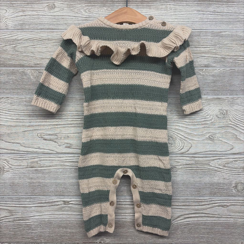 Ruffle Sweater Outfit Stripes 6-9M