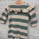 Ruffle Sweater Outfit Stripes 6-9M