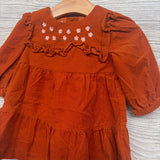 Corduroy Dress Embroidered Flowers & Bloomers 6-9M