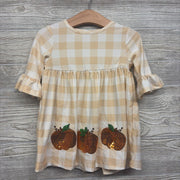 Gingham Dress Sequins Pumpkins 18M