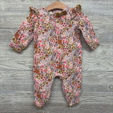 LS Gauze Outfit Flowers 6-9M