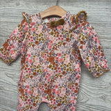 LS Gauze Outfit Flowers 6-9M