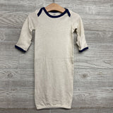 Organic LS PJ Gown Stripes 0-6M