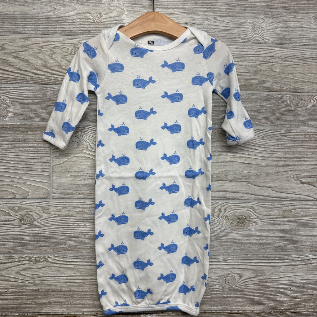 Pj Gown Whales 0-6M