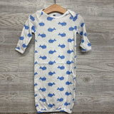 Pj Gown Whales 0-6M