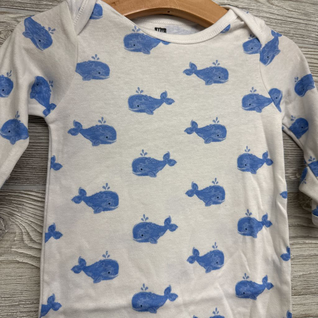 Pj Gown Whales 0-6M