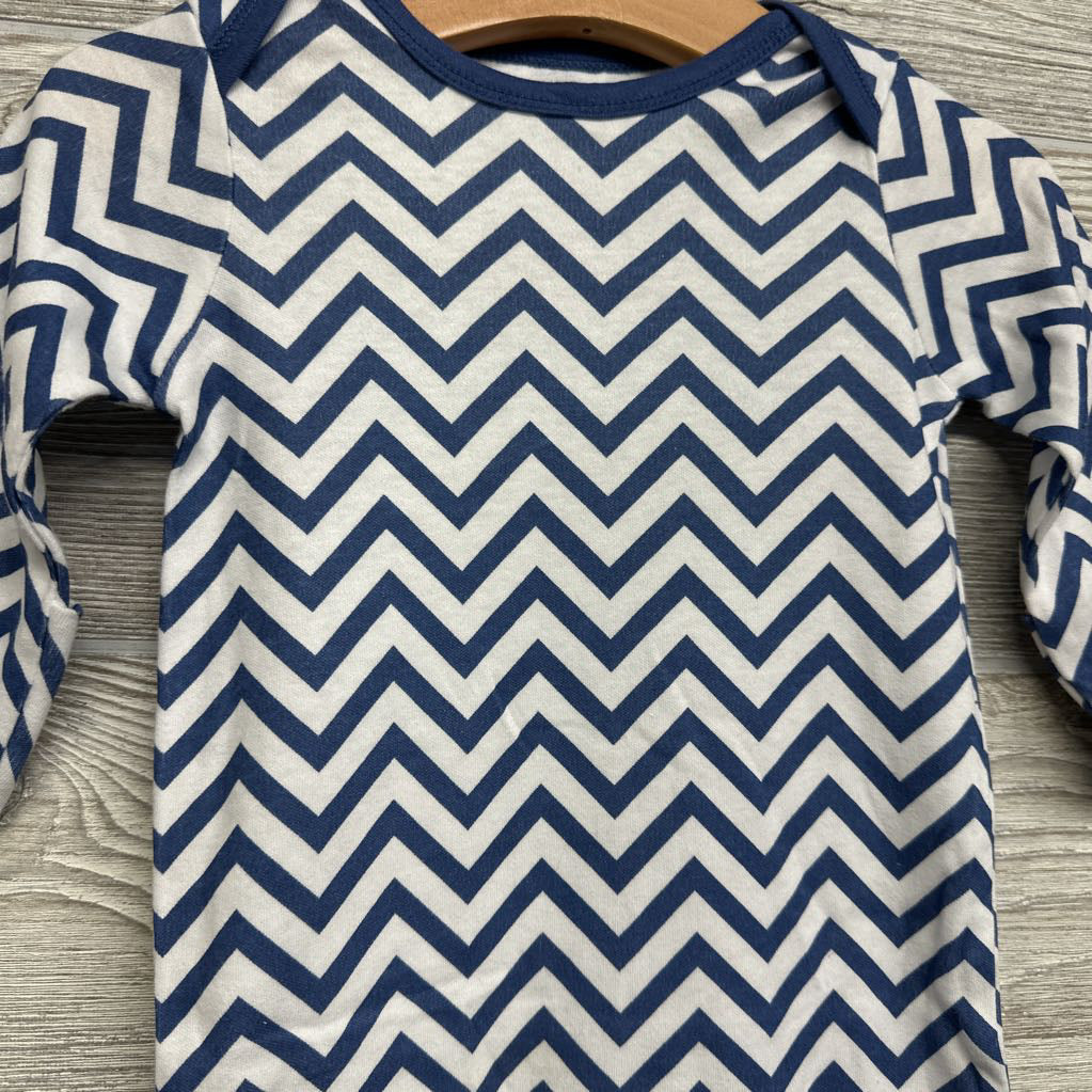 Pj Gown Chevron 0-6M