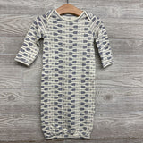 Organic LS PJ Gown Arrows 0-6M