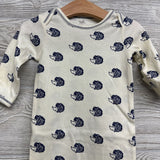 Organic LS PJ Gown Hedgehogs 0-6M