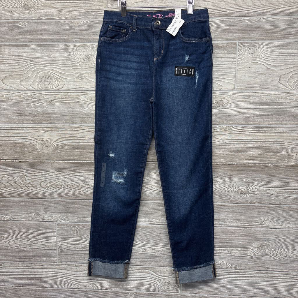 NEW Straight Rolled Cuff Jeans 14