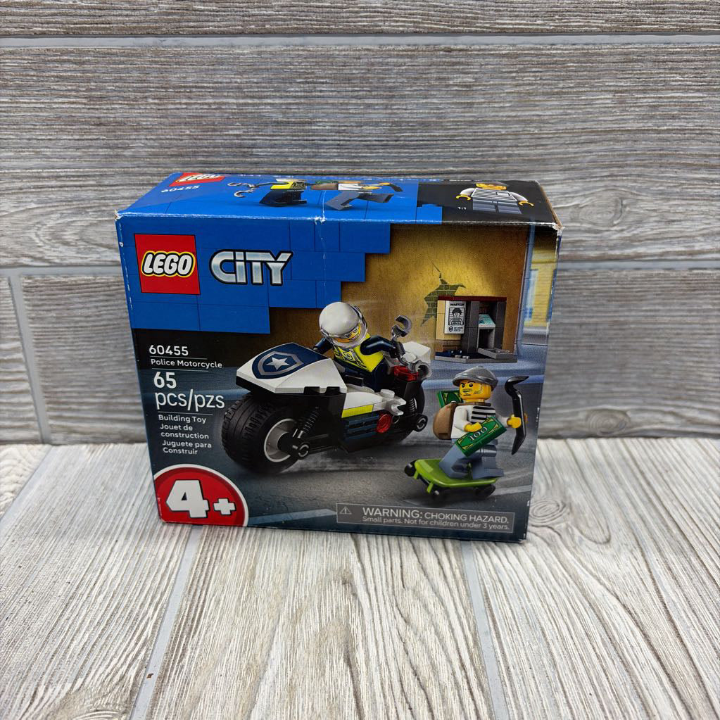 NEW #60455 Police Motorcycle Building Set