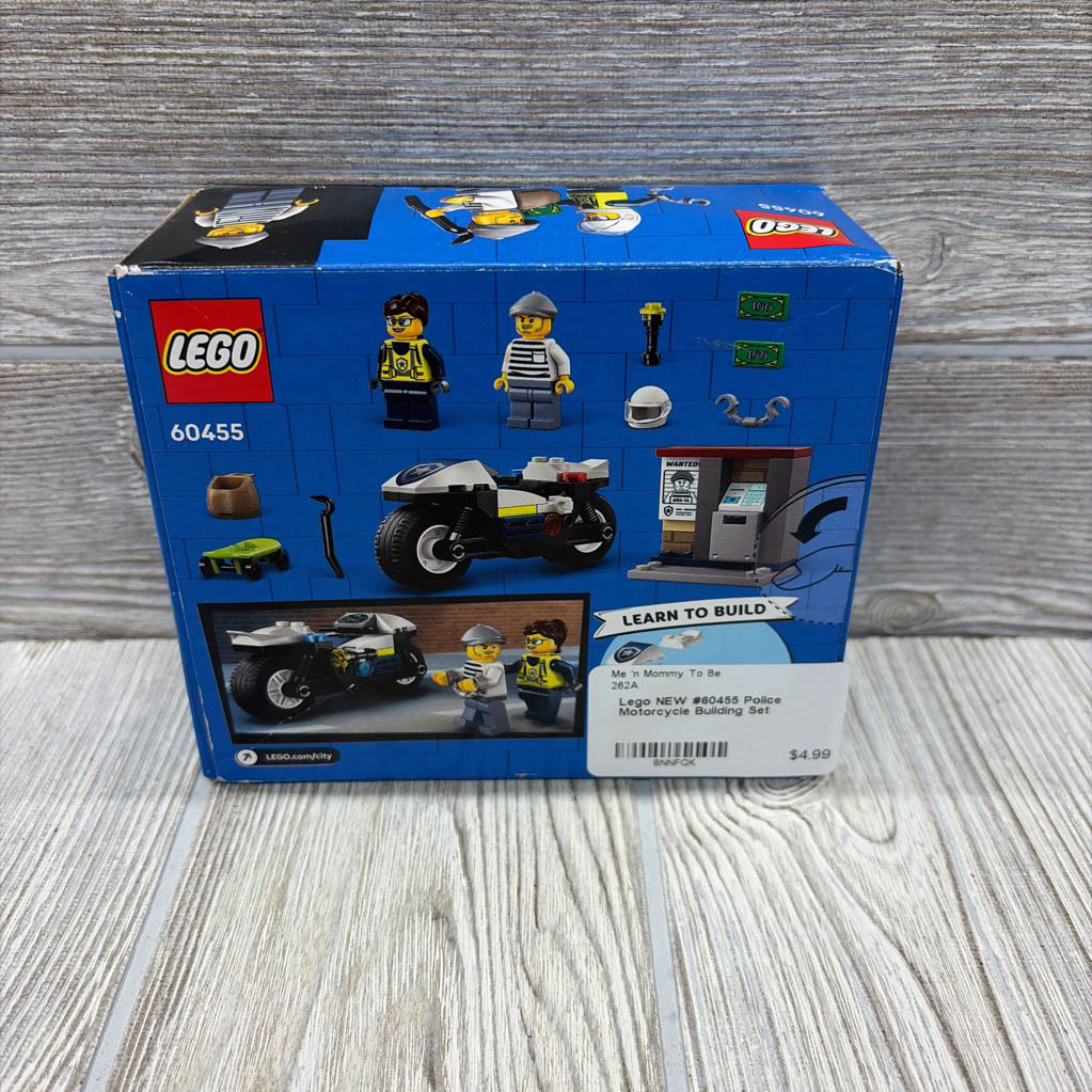 NEW #60455 Police Motorcycle Building Set