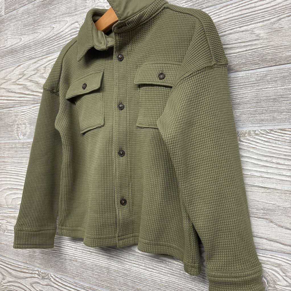 LS Waffle Knit Shirt Chest Pockets 3T