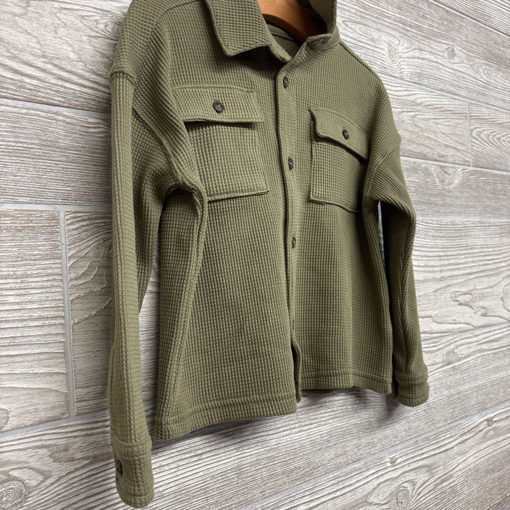 LS Waffle Knit Shirt Chest Pockets 3T