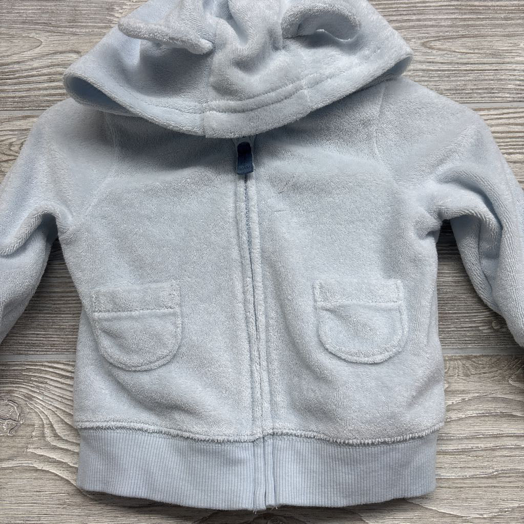 Full Zip Terry Hoodie W/ Ears 6M
