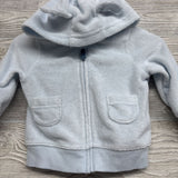 Full Zip Terry Hoodie W/ Ears 6M