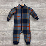 LS Plaid Fleece Outfit 6M