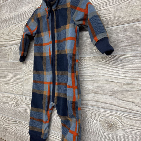 LS Plaid Fleece Outfit 6M