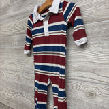 LS Bamboo Footed Outfit Stripes 6-9M
