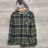 LS Plaid Button Up Shirt W/ Hood 5-6