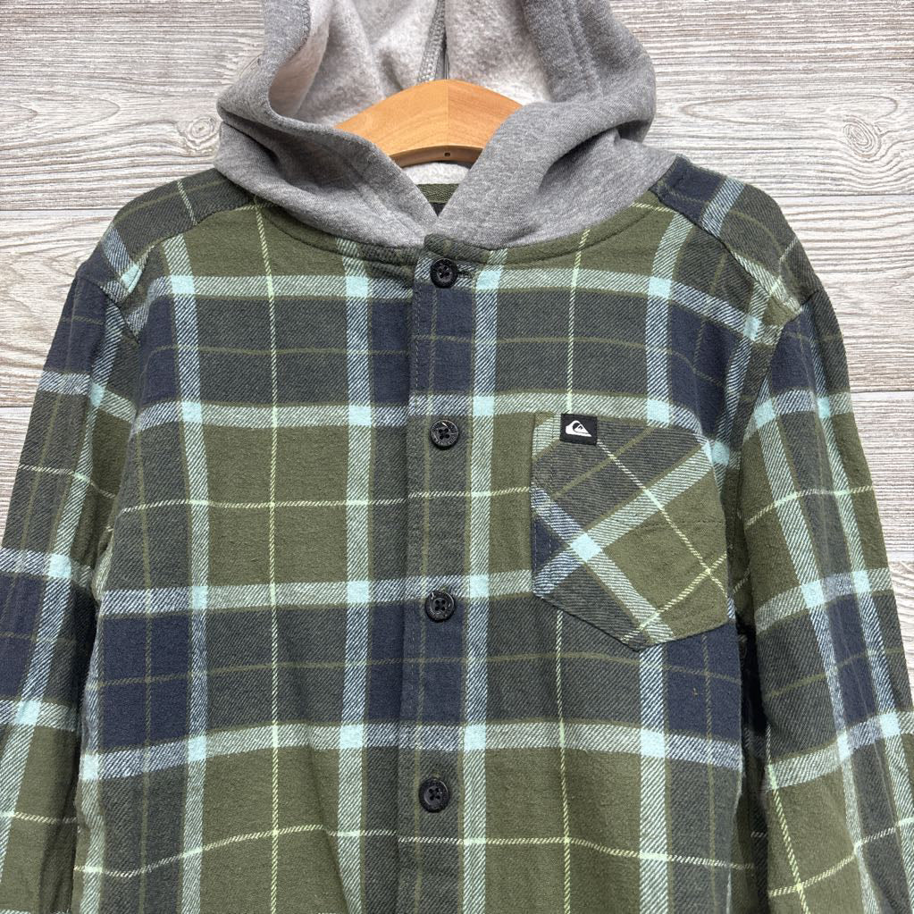 LS Plaid Button Up Shirt W/ Hood 5-6