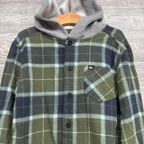 LS Plaid Button Up Shirt W/ Hood 5-6