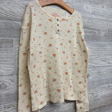LS Waffle Knit Henley Shirt Flowers 10-12