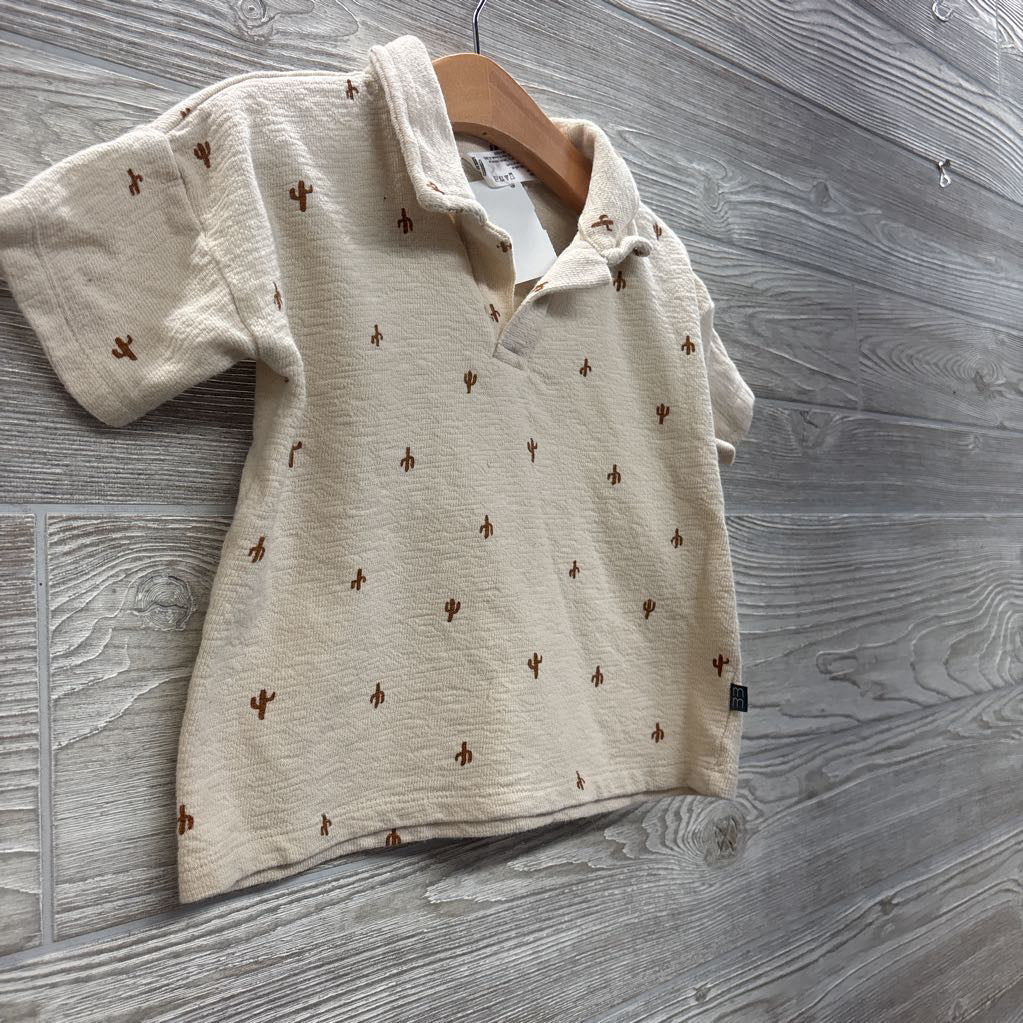 Textured Polo Shirt Cactus 3T