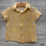 Gauze Button Up Shirt Bananas 3T