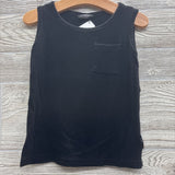 Ribbed Tank Top Chest Pocket 2T-3T