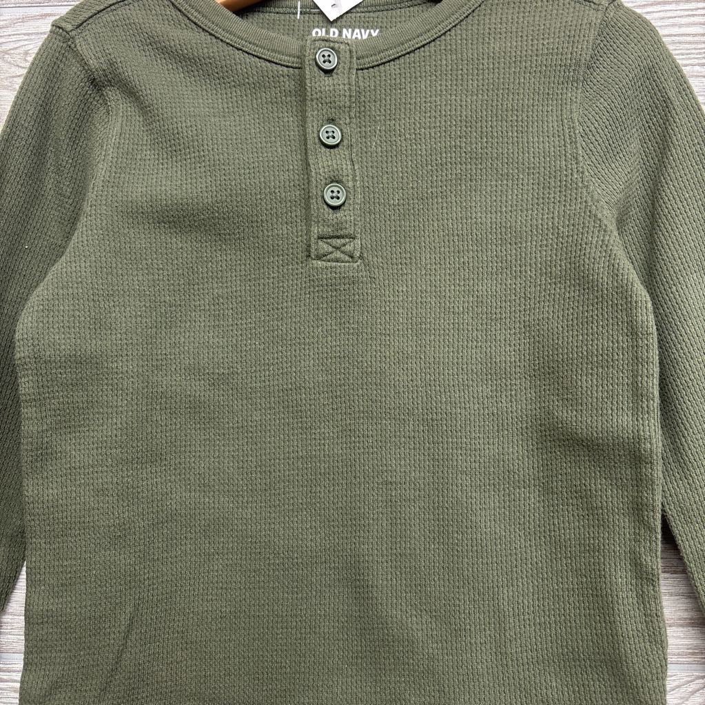 LS Waffle Knit Henley Shirt 4T