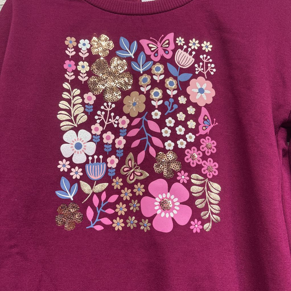 Super Soft Crewneck Flowers Sequins 6