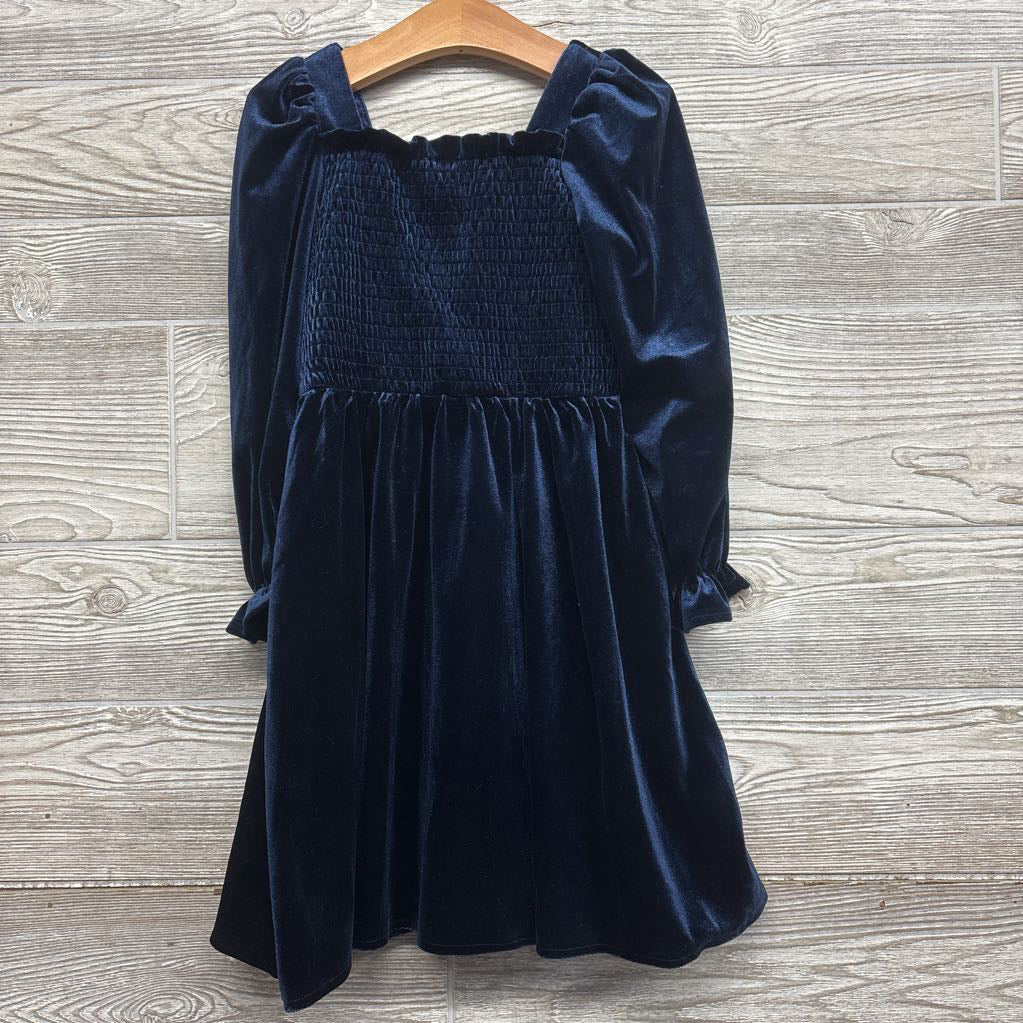 LS Velvet Smocked Dress 4-5